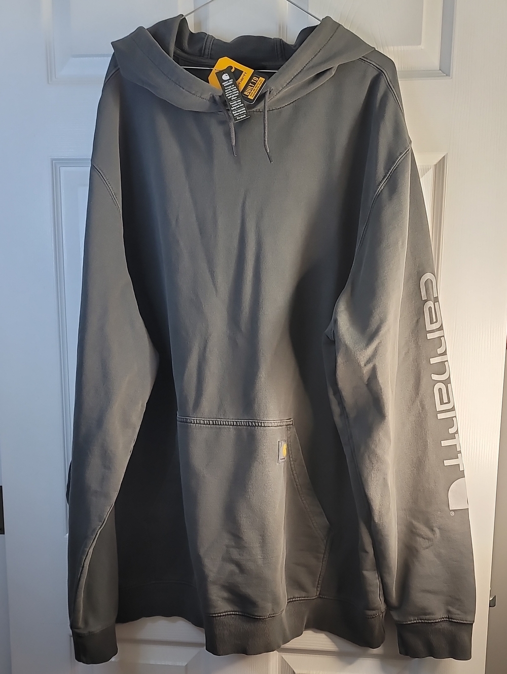Carhartt Men’s Hooded Sweatshirt — Durham Garment Dyed Logo Sweatshirt